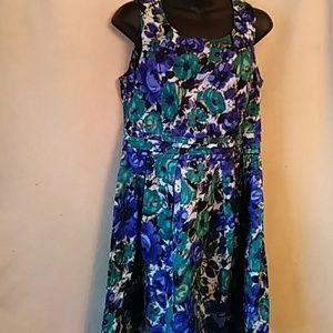 Jack. floral sleeveless dress-sz L